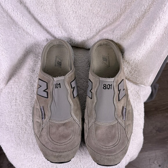 New Balance 801 Mens Shoes M801SGR 13 Slides Suede Mule Clog Slip On Gorpcore main image 5